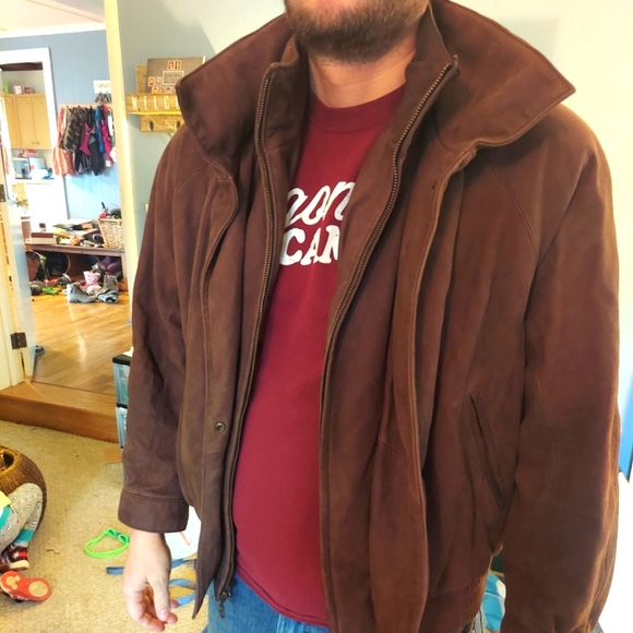 True Vintage Leather Jacket - Men's- Great Condition - Picture 1 of 4